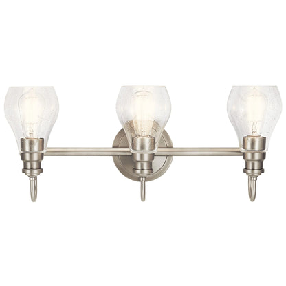 45392NI-Kichler Lighting-Greeier - 3 Light Bath Vanity Approved for Damp Locations - with Transitional inspirations - 10.25 inches tall by 23.75
