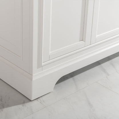 Design Element Milano 72" Double Sink Bathroom Vanity in White