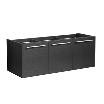 Vista 47"Wall Hung Dbl Sinks Wood Bathroom Cabinet in Brown