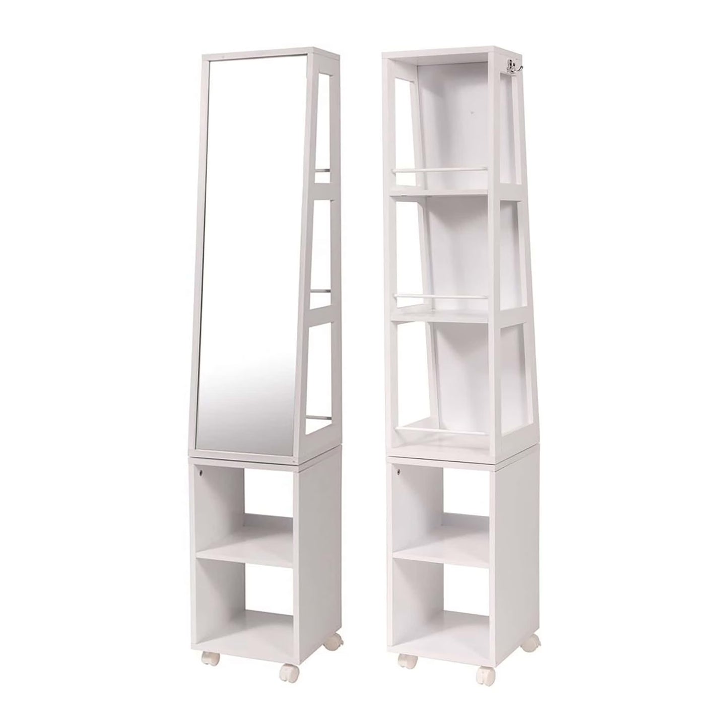 Wall-Mounted Bathroom Cabinet with Double Vented Doors, Compact Storage Organizer for Toiletries, White Finish - Miami Collection