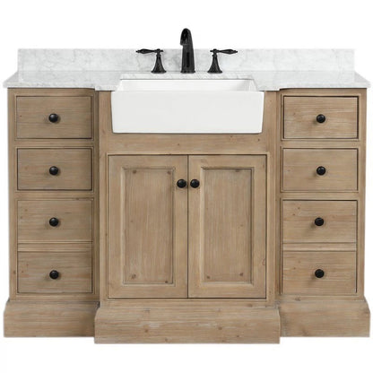 Ari Kitchen & Bath Kelly 60" Solid Wood Bathroom Vanity in Weathered Fir