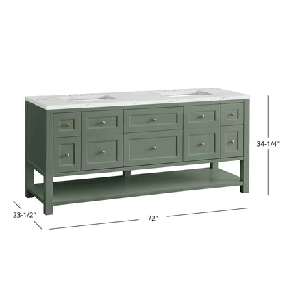 Breckenridge 72' Bathroom Vanity in Smokey Celadon by James Martin Vanities