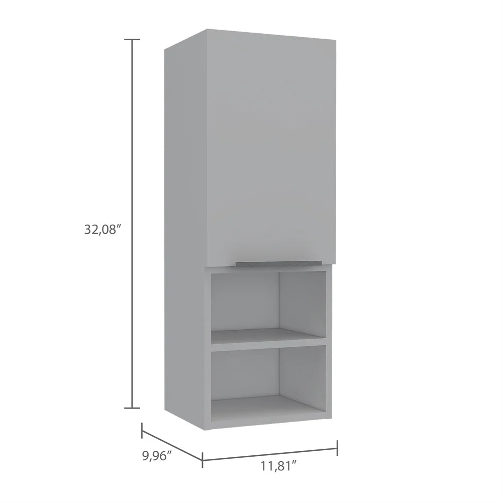 Cfowner Wall Bathroom Cabinet with 2 Shelf & Doors, Wall Mount Medicine Cabinet for Bathroom, Over The Toilet Space Saver Storage Cabinet