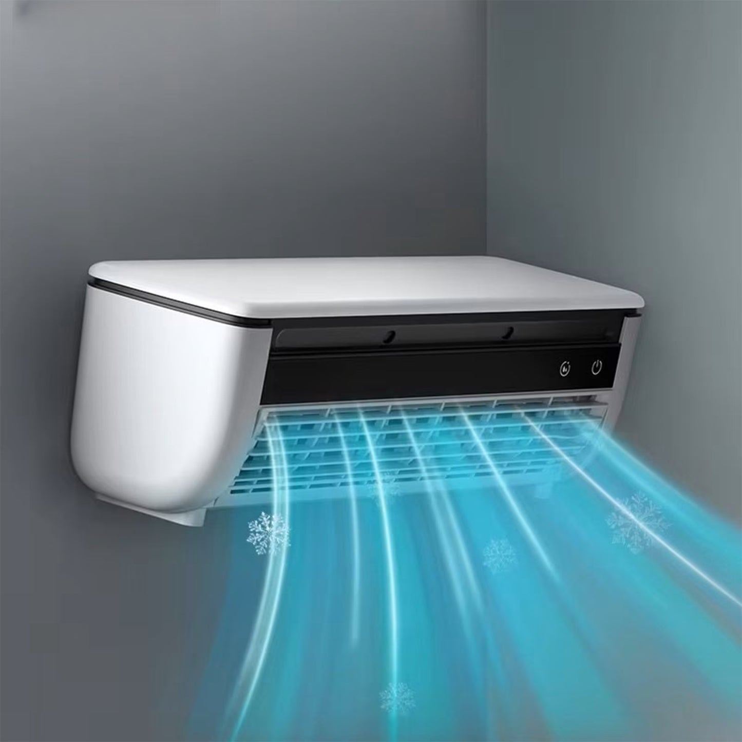 FYHALE 8,000 btu 115V Through-the-Wall Air Conditioner with Remote Control, Wall Ac Unit, High Power Cooling Portable Air Conditioners for Bedroom Kitchen Bathroom, White