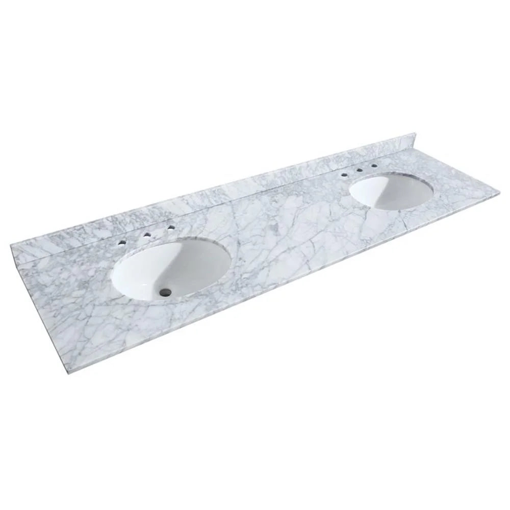 Wyndham Collection Sheffield 80" Metal Double Bathroom Vanity in White/Gray