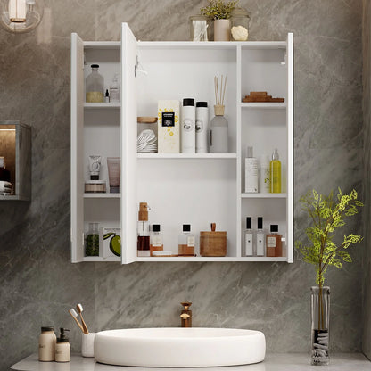 LED Lighted Medicine Cabinet With Mirror Large 3 Doors Medicine Cabinet Bathroom