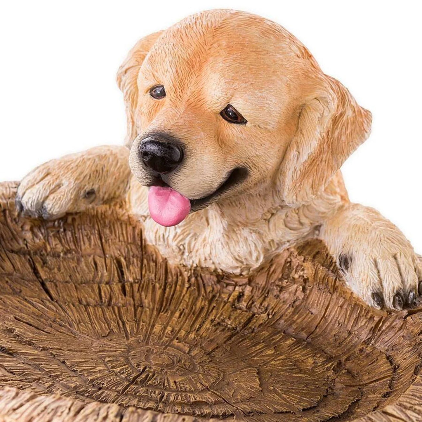xiuh resin dog birdbath polyresin antique garden bird bath for home garden yard yellow