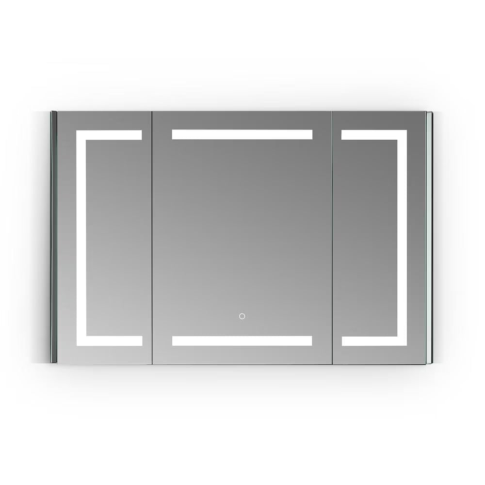 Bojano Rectangle 48" Frameless Surface-Mount/Recessed LED Lighted Bathroom Medicine Cabinet