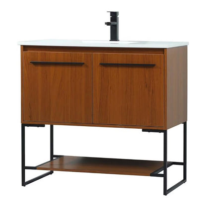 36 inch single bathroom vanity in white
