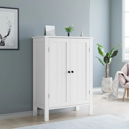 Homfa Bathroom Cabinets Freestanding, Bathroom Storage Floor Cabinet, White Storage Cabinets with Doors and Shelves