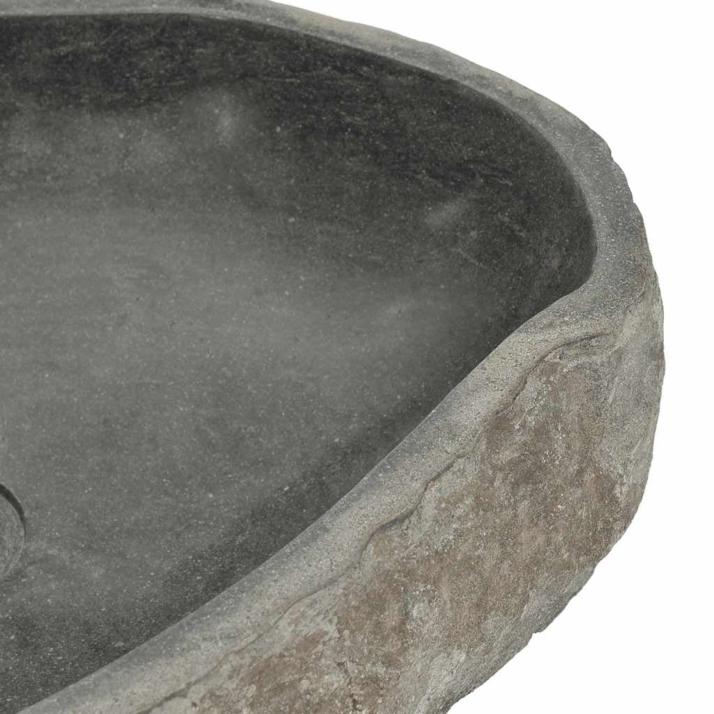 vidaXL Bathroom Basin, Vessel Sink, Easy Assembly, (17.7"-20.9")x(13.4"-16.1")x4.5" River Stone