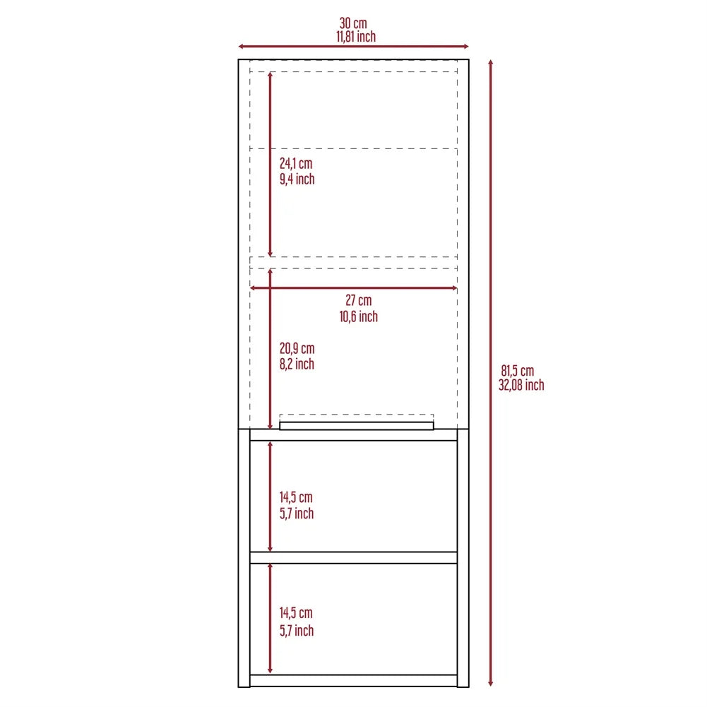 Cfowner Wall Bathroom Cabinet with 2 Shelf & Doors, Wall Mount Medicine Cabinet for Bathroom, Over The Toilet Space Saver Storage Cabinet