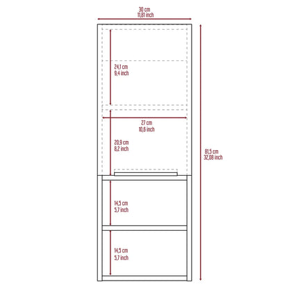 Cfowner Wall Bathroom Cabinet with 2 Shelf & Doors, Wall Mount Medicine Cabinet for Bathroom, Over The Toilet Space Saver Storage Cabinet