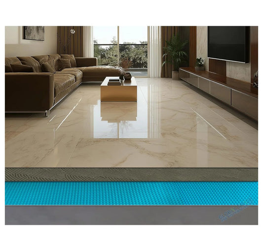 Uncoupling Waterproofing Membrane Roll, 54 Sq Ft (3.3 Ft x 16.4 Ft), 1/8'' Anti-Fracture Mat, Crack Isolation Flooring Underlayment for Bathroom Floor Tile, Subfloor