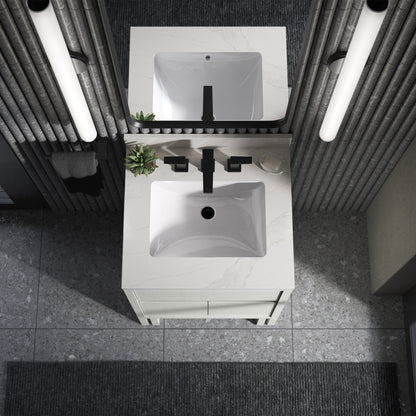 Kohler Solive Bathroom Vanity with Sink and Quartz Top in White