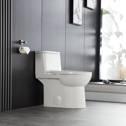 DeerValley Ursa DV-1F52677 Elongated One-Piece Toilet Ceramic 0.8/1.28 GPF Dual Flush Bathroom Toilets