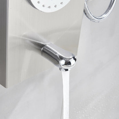 Bathroom Senlesen Stainless Steel LED Shower Panel Tower Faucet Set System Massage Body Jet