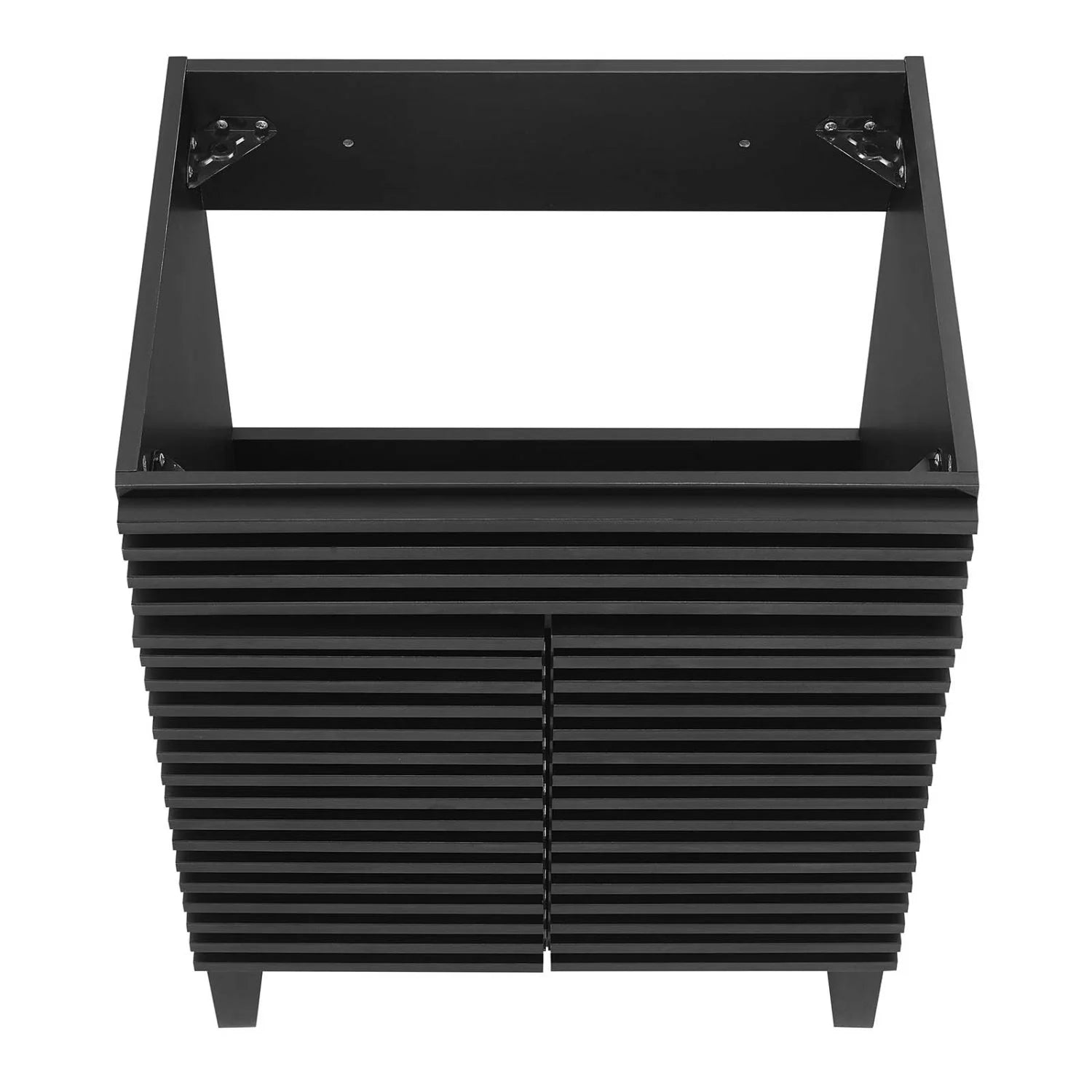 Vanity Cabinet (Sink not included), Black, Wood, Mid Century Hotel Bedroom Bathroom, Modern Contemporary HB33433