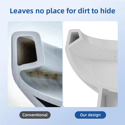 Huisuilinss Two-Piece Toilet,19"/21" Toilet,Elongated Toilet Round Toilet With Top Dual Flush/Side Flush,Soft Close Seat For Bathrooms
