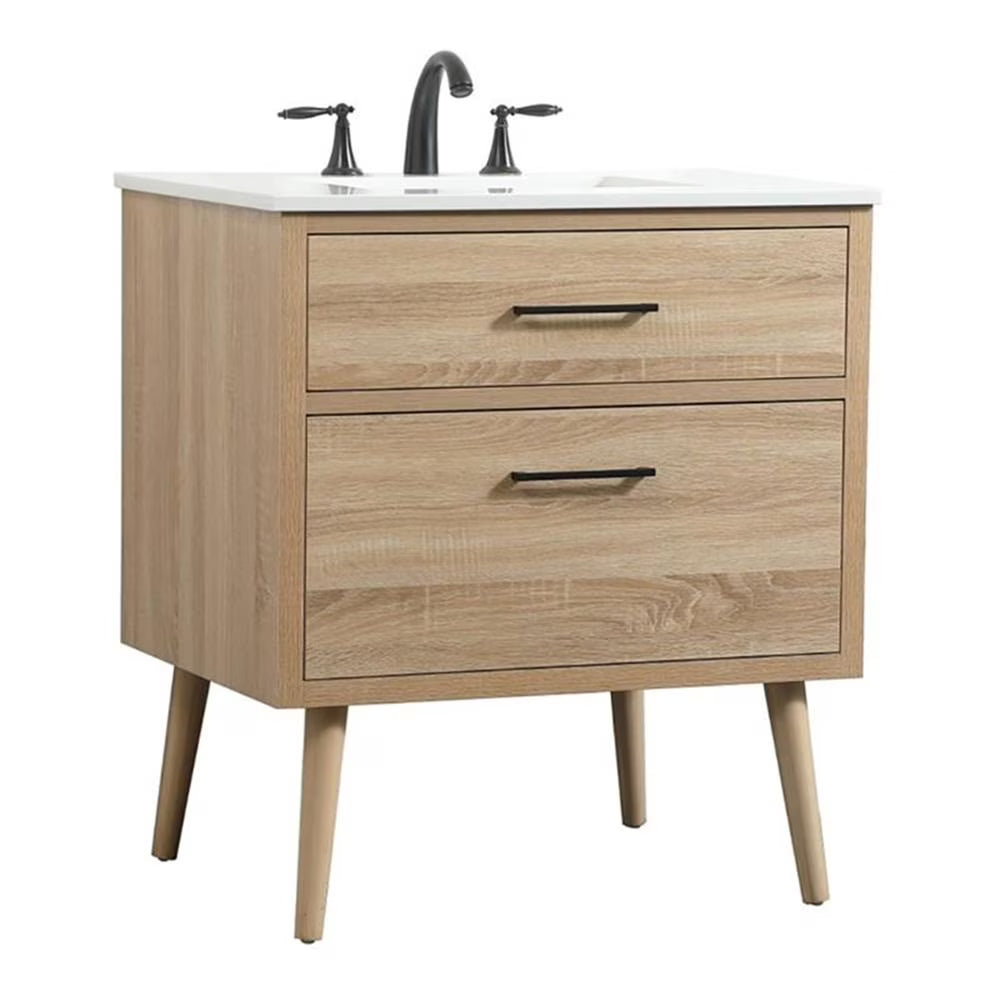 Elegant Kitchen and Bath 30 Inch Single Bathroom Vanity In Mango Wood
