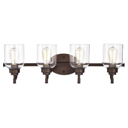 CHLOE Adair Transitional 4 Light Oil Rubbed Bronze Bath Vanity Fixture 30" Wide