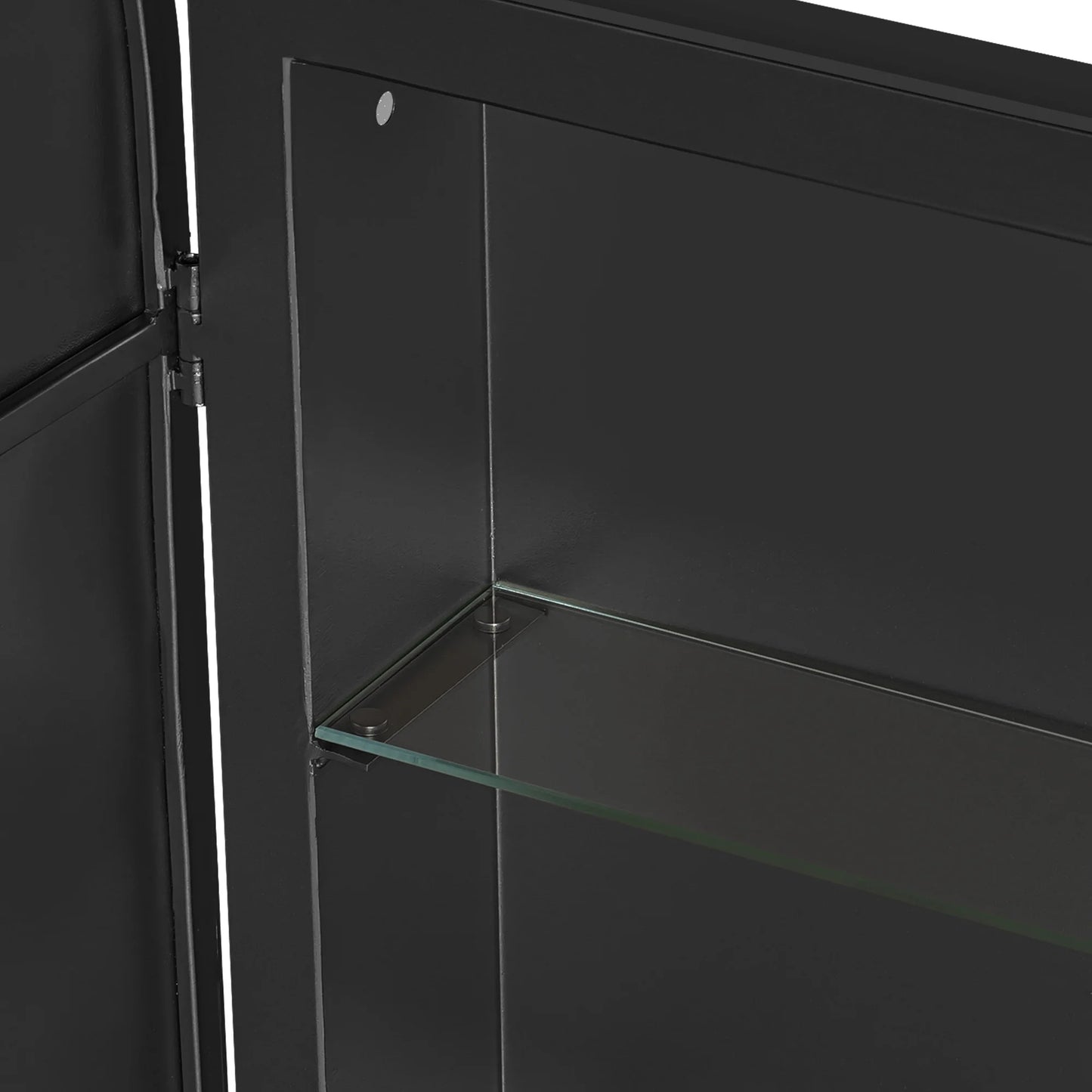 Soges Bathroom Medicine Cabinet with 3 Adjustable Storage Shelves, Wall Mounted Metal Framed Mirror Cabinet Recessed Medicine Cabinet, Cloud Shape Bathroom Mirror Cabinet, 19.7x31.5 Inches, Black
