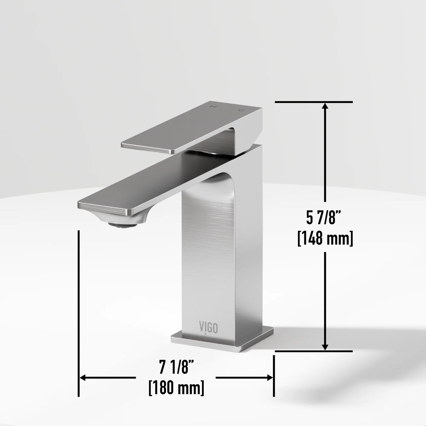 VIGO Dunn Single Handle Single-Hole Bathroom Faucet in Brushed Nickel