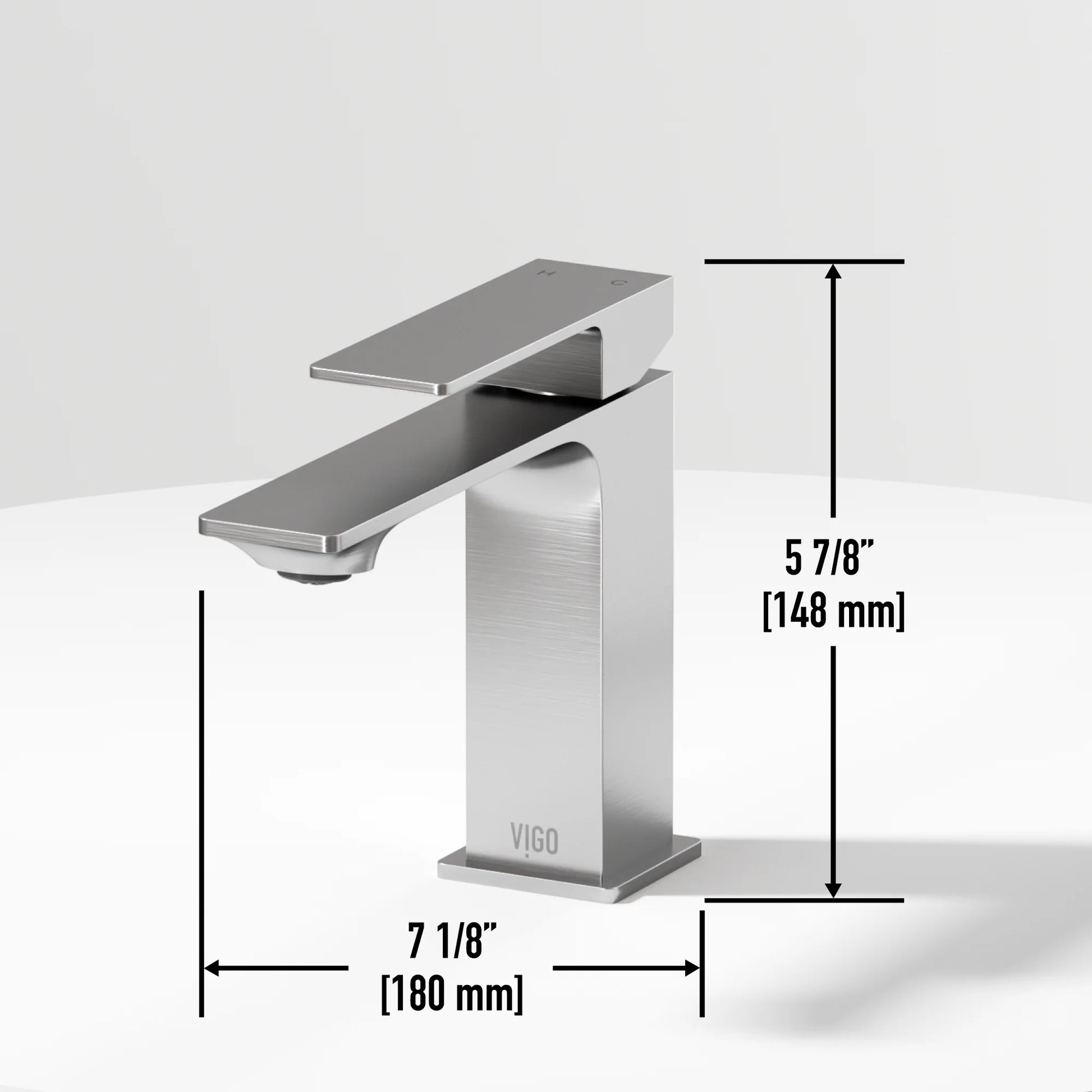 VIGO Dunn Single Handle Single-Hole Bathroom Faucet in Brushed Nickel