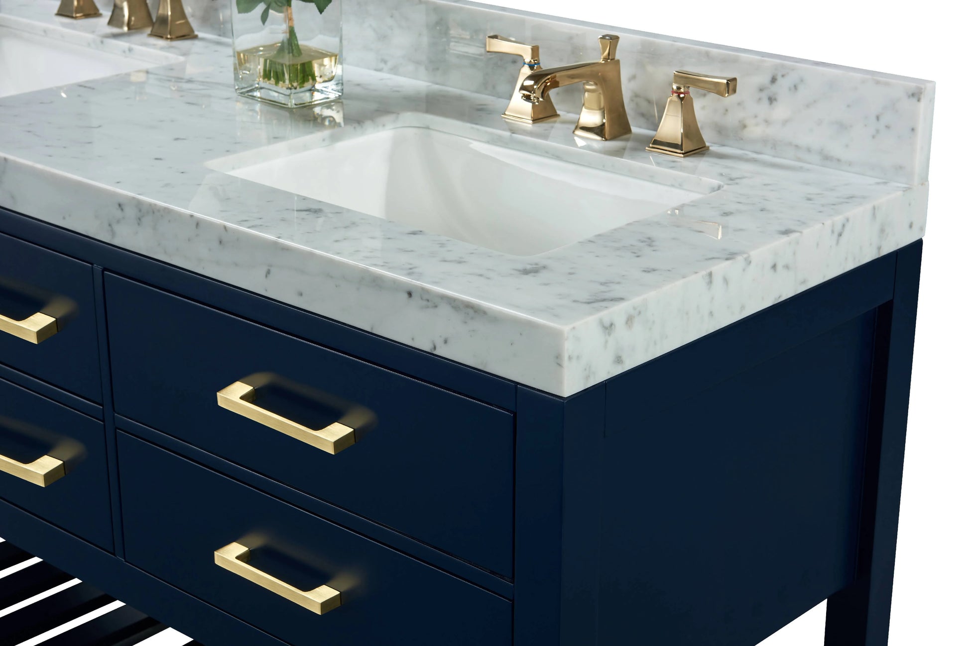 Ancerre Designs Elizabeth 72" Wood Bathroom Vanity Set in Heritage Blue