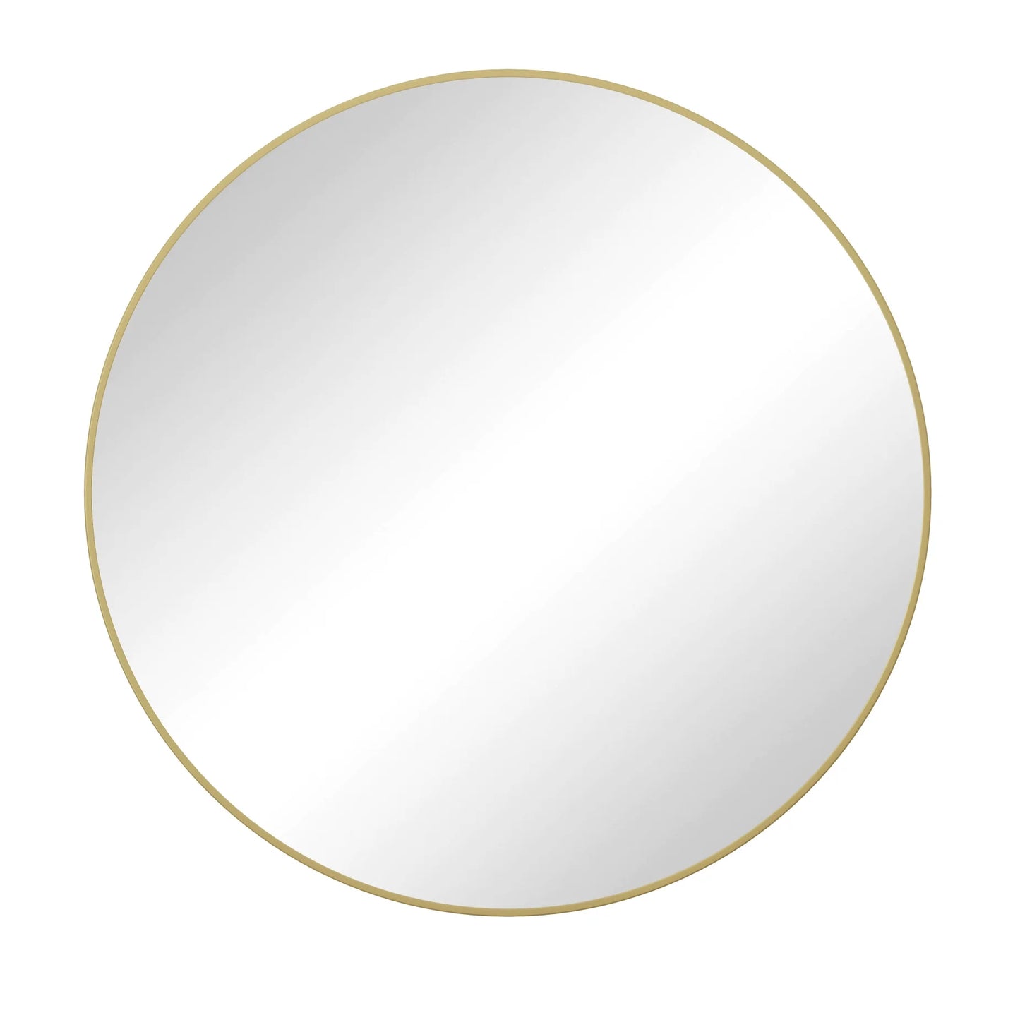 48" Round Mirror, Wall Circle Mirrors with Metal Framed, Circular Vanity Mirror Dressing Mirror for Bathroom, Living Room, Bedroom Wall Decor, Black