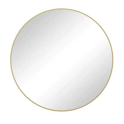 48" Round Mirror, Wall Circle Mirrors with Metal Framed, Circular Vanity Mirror Dressing Mirror for Bathroom, Living Room, Bedroom Wall Decor, Black