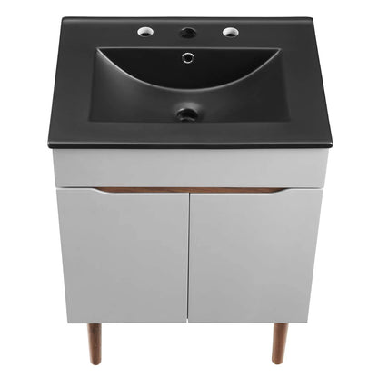 Modway Harvest 24" Bathroom Vanity in Gray Black