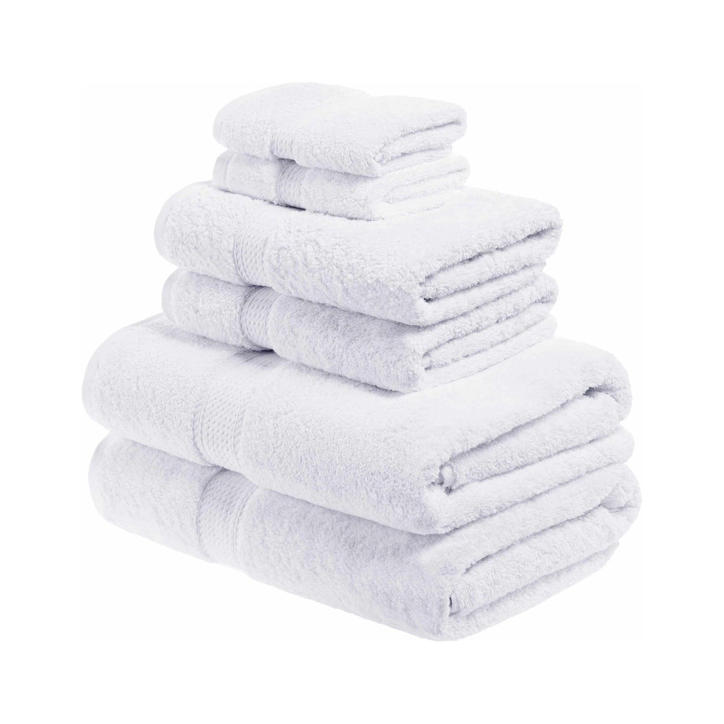 Egyptian Cotton 900 GSM Hotel Quality 6-Piece Towel Set, 2 Face, 2 Hand, and 2 Bath Red
