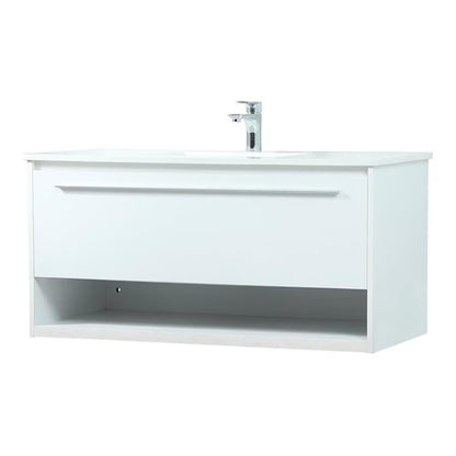 Elegant Kitchen and Bath 40 Inch Single Bathroom Vanity In Blue