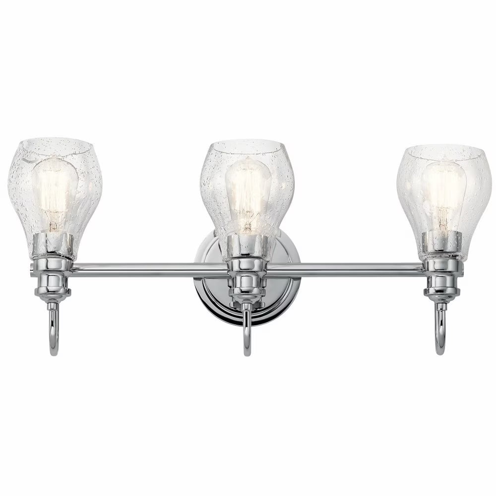 45392NI-Kichler Lighting-Greeier - 3 Light Bath Vanity Approved for Damp Locations - with Transitional inspirations - 10.25 inches tall by 23.75