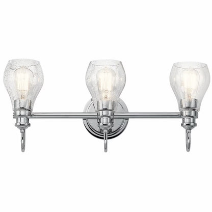 45392NI-Kichler Lighting-Greeier - 3 Light Bath Vanity Approved for Damp Locations - with Transitional inspirations - 10.25 inches tall by 23.75