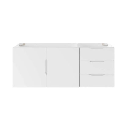 Vitality 48" Double or Single Sink Compatible (Not Included) Bathroom Vanity Cabinet in White