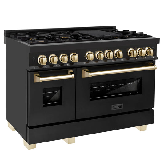ZLINE KITCHEN AND BATH RABZ48CB professional gas range