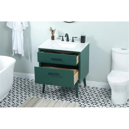 30 inch bathroom vanity in Green