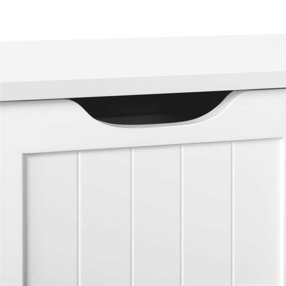 Yaheetech Wooden Cabinet Storage Unit with 4 Drawers & Cupboard for Bathroom, White