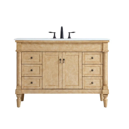 Elegant Kitchen and Bath 48 inch Single Bathroom vanity in Antique Beige