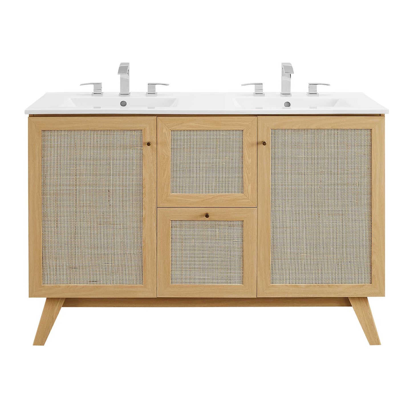 Modway Soma 48�?Double Sink Bathroom Vanity in Oak White