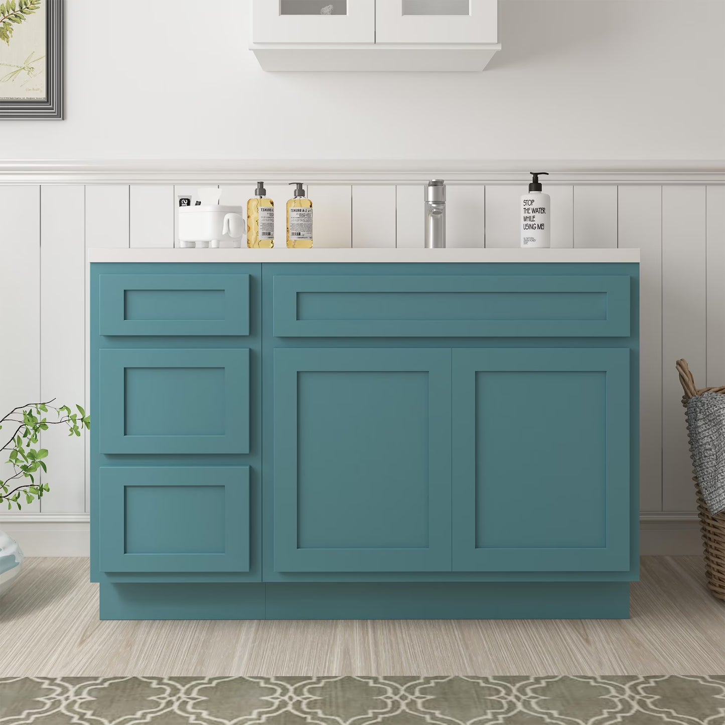 45 in. W x 21 in. D x 32.5 in. H Bath Vanity Cabinet without Top in Gray