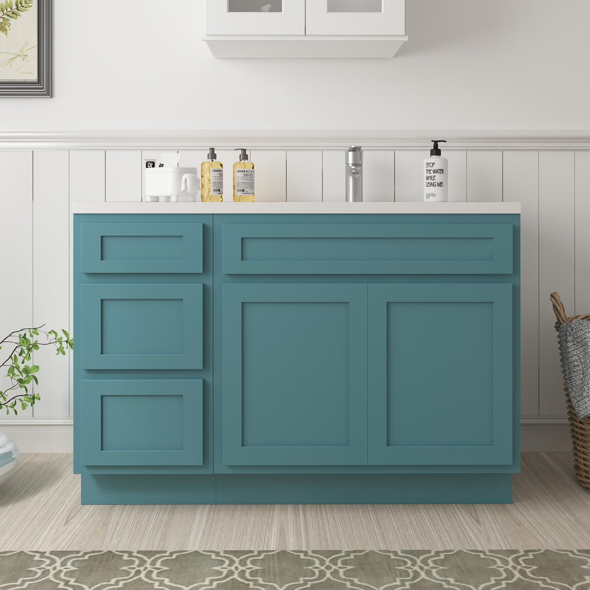 45 in. W x 21 in. D x 32.5 in. H Bath Vanity Cabinet without Top in Gray