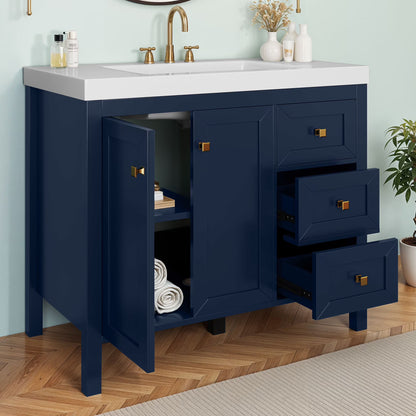 Dextrus 36'' Modern Bathroom Vanity with Sink Combo, Freestanding Bathroom Storage Cabinet with Drawers & Doors, Black