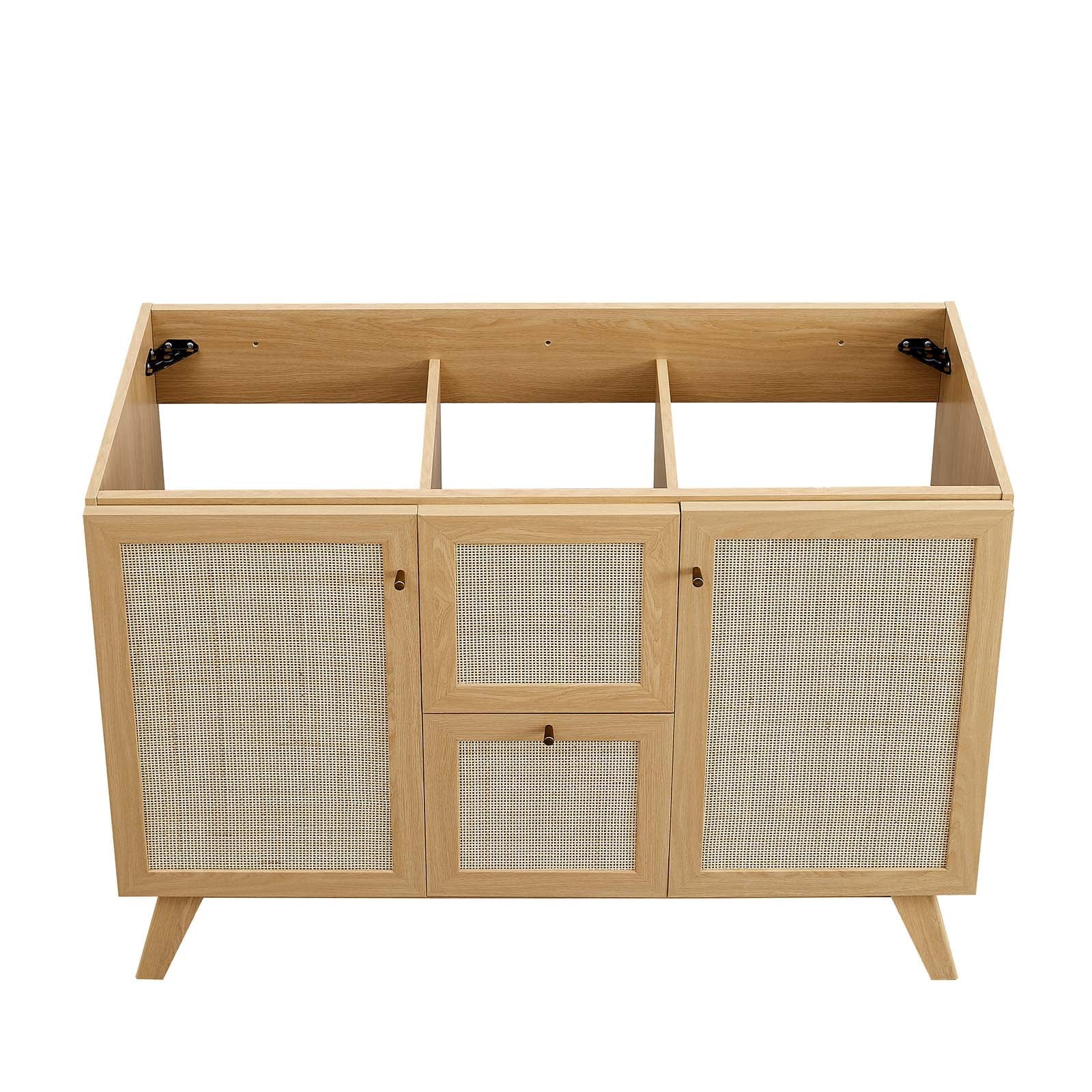 Modway Soma 48�?Double Sink Bathroom Vanity in Oak White