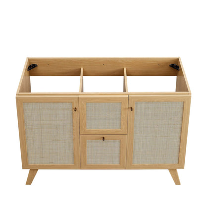 Modway Soma 48�?Double Sink Bathroom Vanity in Oak White