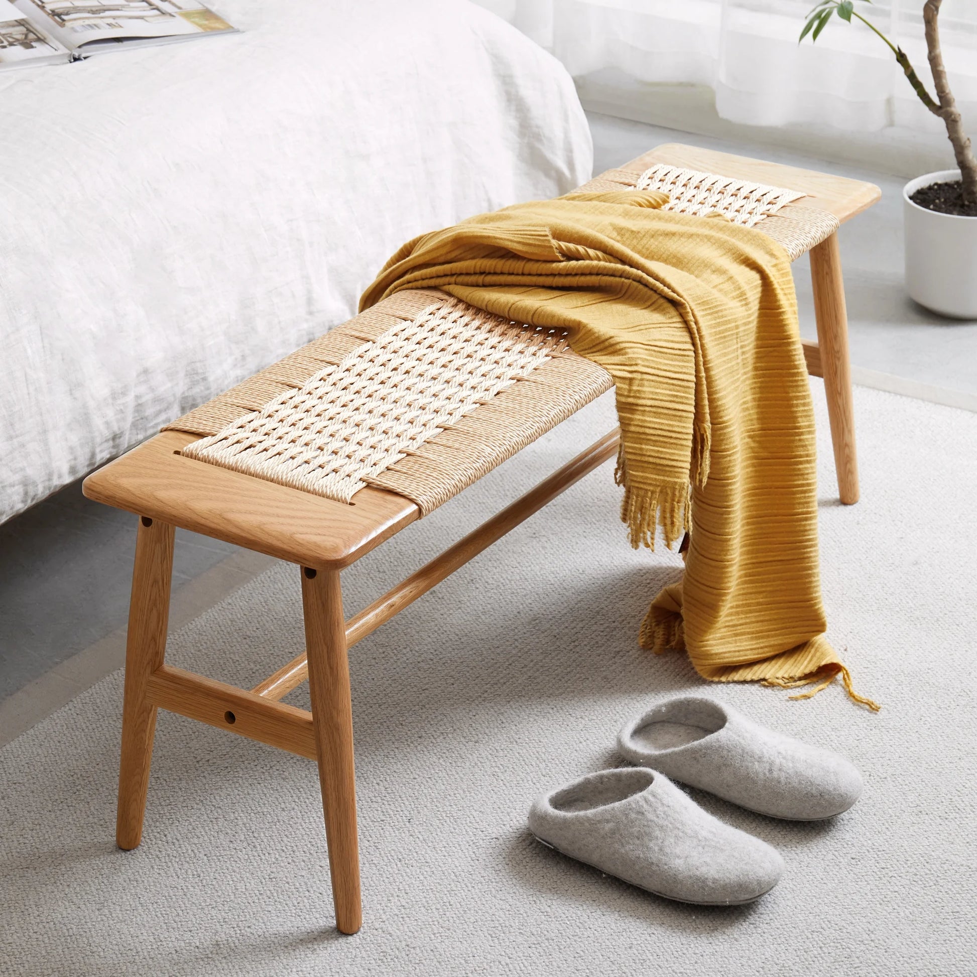 Cterwk Dining Bench Bed Bench for Dining Room, Bedroom, Bathroom