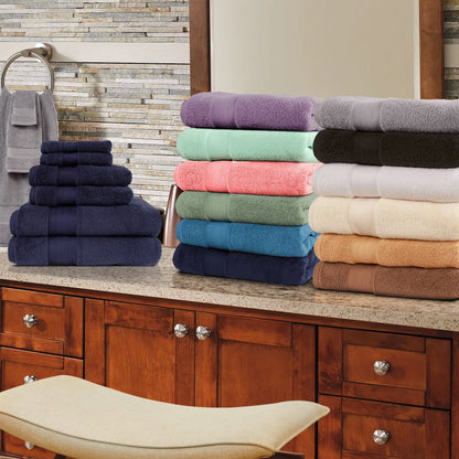 100% Turkish Long Staple Cotton 6-Piece Towel Set, 2 Face, 2 Hand, and 2 Bath Ivory