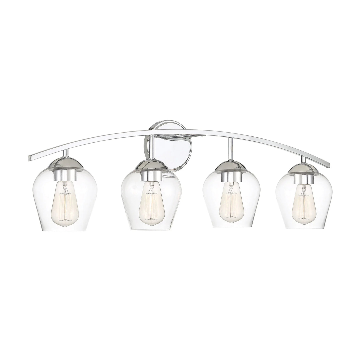 Trade Winds Lighting 4-Light Bathroom Vanity Light In Brushed Nickel